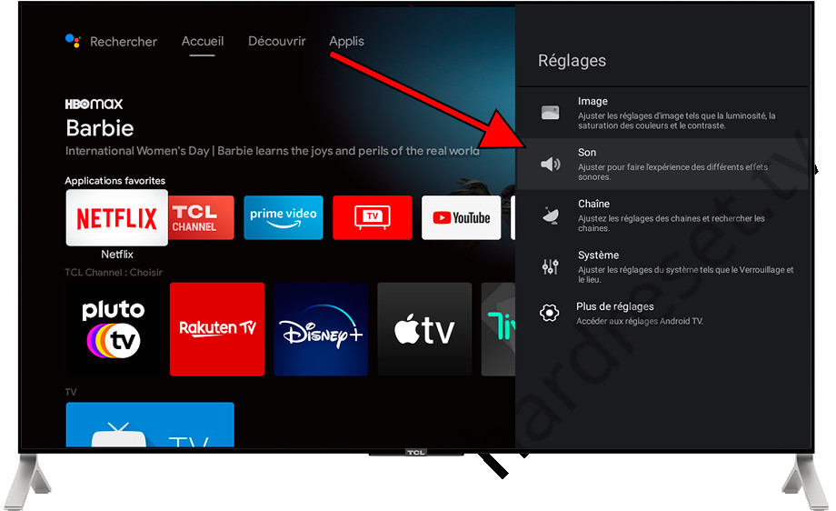 Configuration du son Android TV
