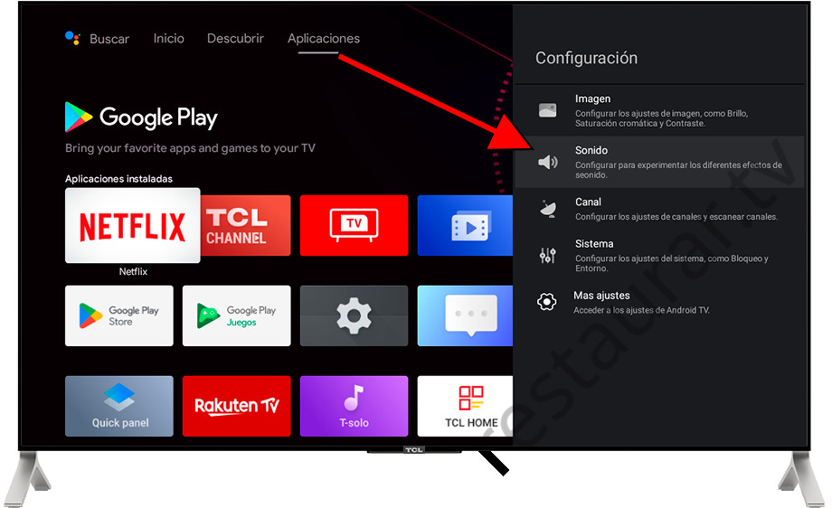 Configuración sonido Android TV