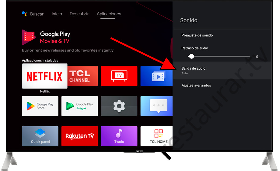 Configurar salida de audio Android TV