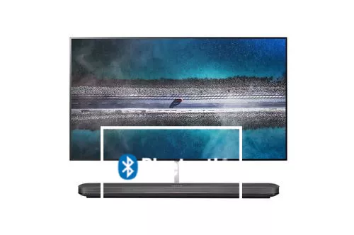 Connect Bluetooth speakers or headphones to LG OLED77W9PLA