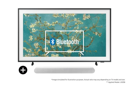 Connectez le haut-parleur Bluetooth au Samsung 2023 43” The Frame QLED 4K HDR Smart TV with S61B S-Series Lifestyle Soundbar