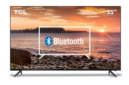 Connect Bluetooth speakers or headphones to TCL 55A527