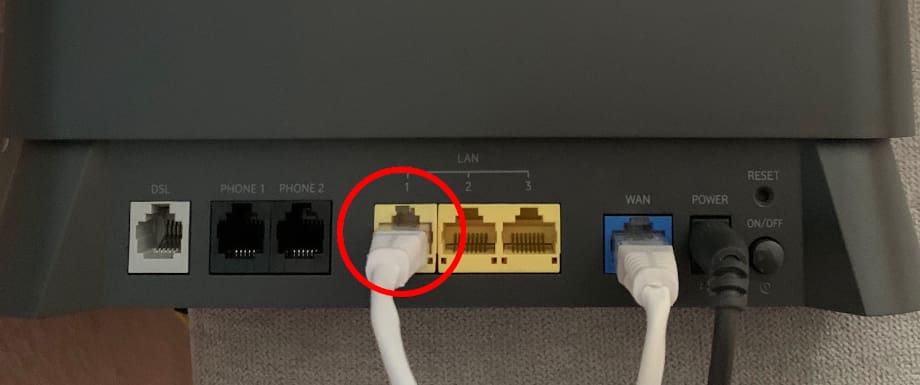 Router LAN jack