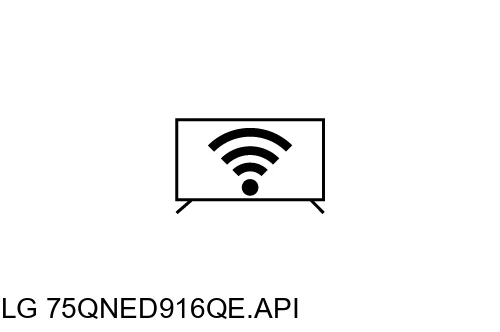 Connect to the internet LG 75QNED916QE.API