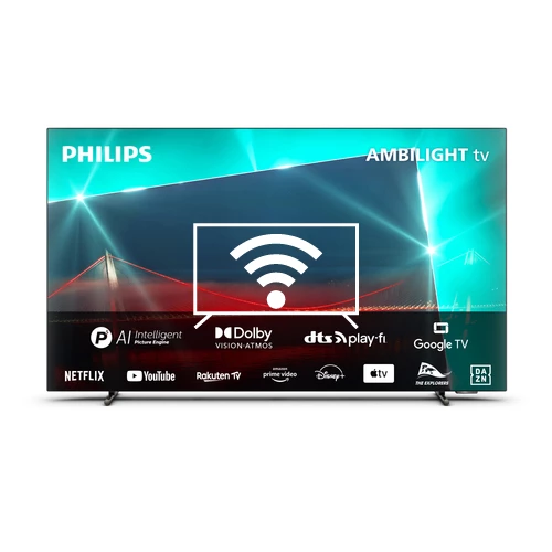 Connect to the Internet Philips OLED 48OLED718 4K Ambilight TV