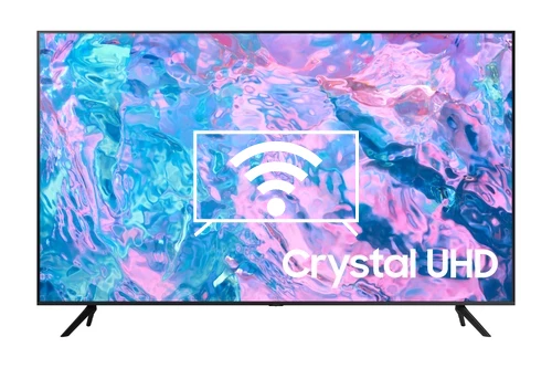 Connect to the internet Samsung 2023 43” CU71A0 UHD 4K HDR Smart TV