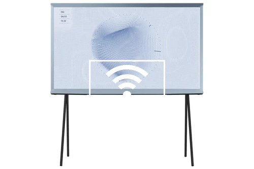 Connect to the Internet Samsung 43" The Serif LS01B QLED 4K HDR Smart TV in Cotton Blue (2023)