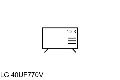 Organize channels in LG 40UF770V