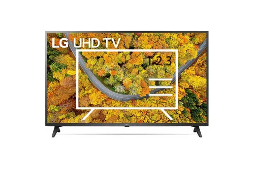Organize channels in LG 50UP75009LF
