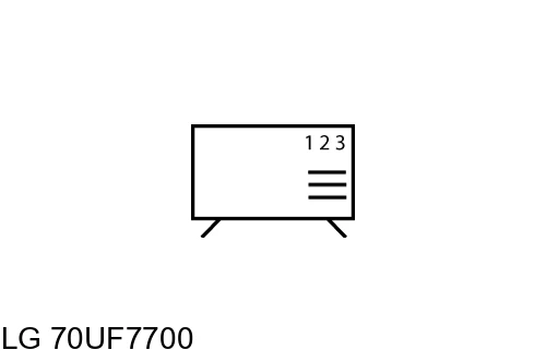 Organize channels in LG 70UF7700