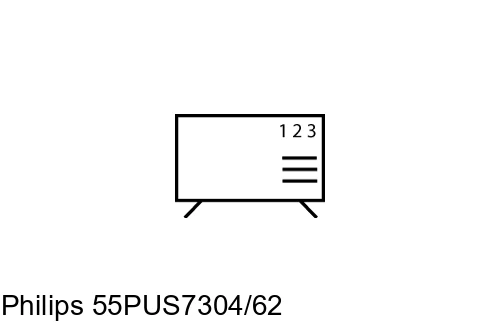 Organize channels in Philips 55PUS7304/62
