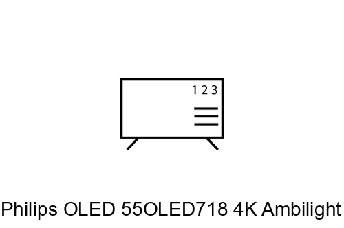 Cómo ordenar canales en Philips OLED 55OLED718 4K Ambilight TV