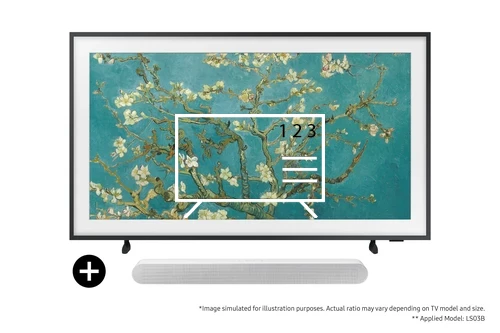 Ordenar canales en Samsung 2023 43” The Frame QLED 4K HDR Smart TV with S61B S-Series Lifestyle Soundbar