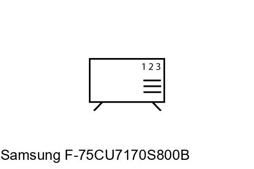 Organize channels in Samsung F-75CU7170S800B