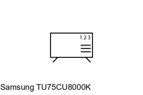 Organize channels in Samsung TU75CU8000K
