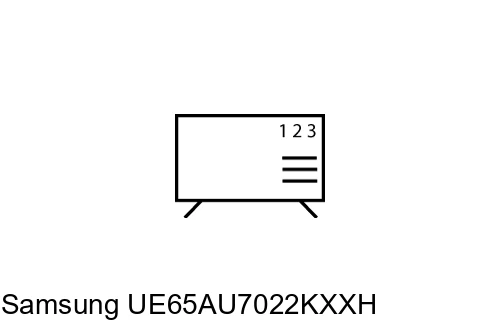 Organize channels in Samsung UE65AU7022KXXH