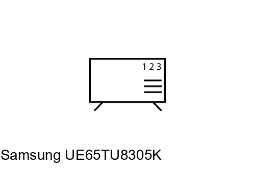 Organize channels in Samsung UE65TU8305K