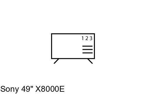 Organize channels in Sony 49" X8000E