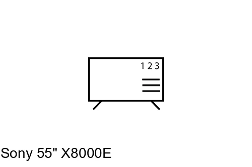 Organize channels in Sony 55" X8000E
