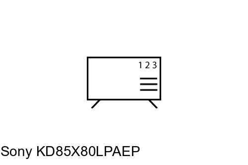 Organize channels in Sony KD85X80LPAEP