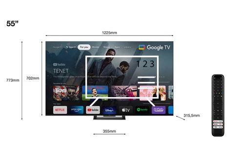 Organize channels in TCL 55C749
