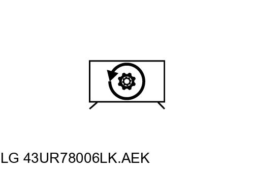 Factory reset LG 43UR78006LK.AEK
