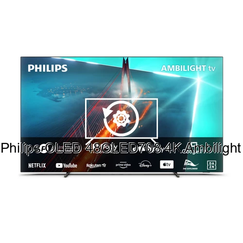 Restaurar de fábrica Philips OLED 48OLED708 4K Ambilight TV