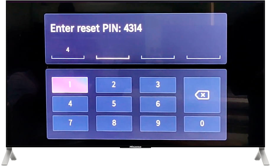 PIN code VIDAA TV