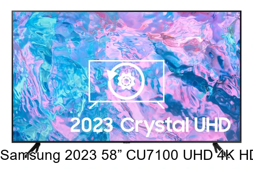Restauration d'usine Samsung 2023 58” CU7100 UHD 4K HDR Smart TV