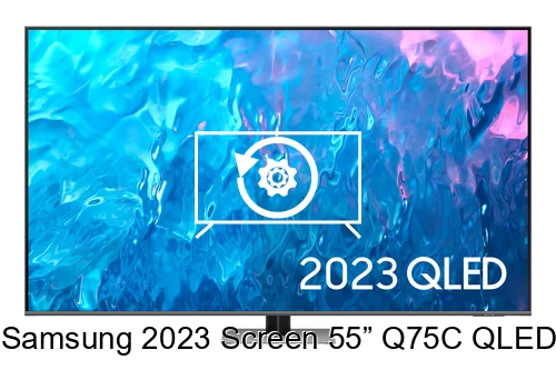 Factory reset Samsung 2023 Screen 55” Q75C QLED 4K HDR Smart TV