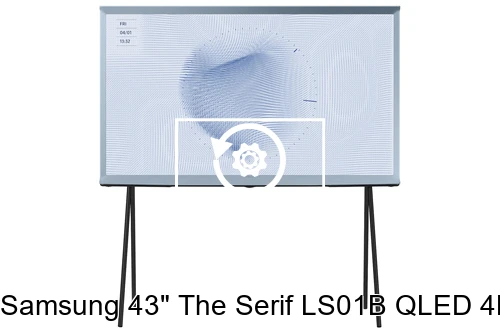Factory reset Samsung 43" The Serif LS01B QLED 4K HDR Smart TV in Cotton Blue (2023)