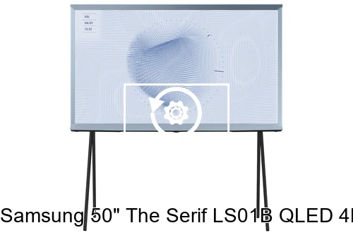 Réinitialiser Samsung 50" The Serif LS01B QLED 4K HDR Smart TV in Cotton Blue (2023)