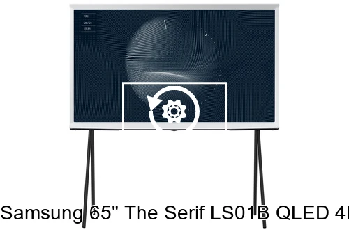 Reset Samsung 65" The Serif LS01B QLED 4K HDR Smart TV in Cloud White (2023)