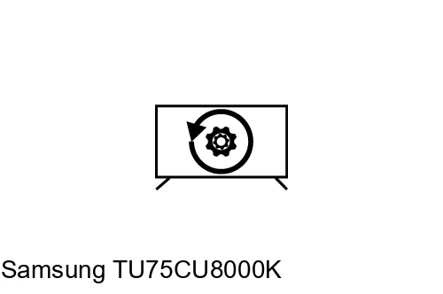 Factory reset Samsung TU75CU8000K
