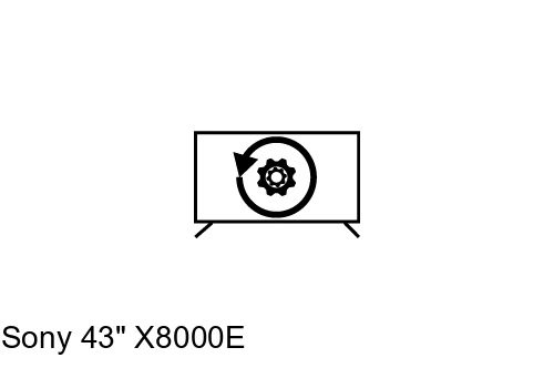 Factory reset Sony 43" X8000E