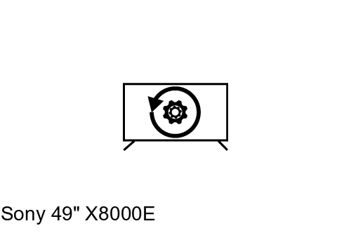 Factory reset Sony 49" X8000E