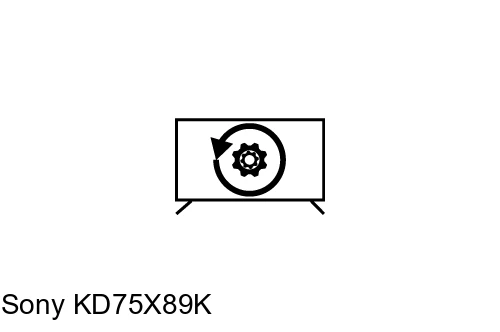 Factory reset Sony KD75X89K