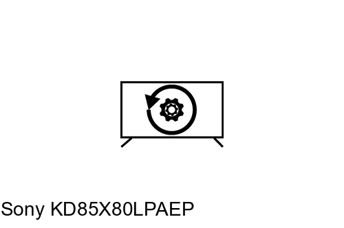Factory reset Sony KD85X80LPAEP