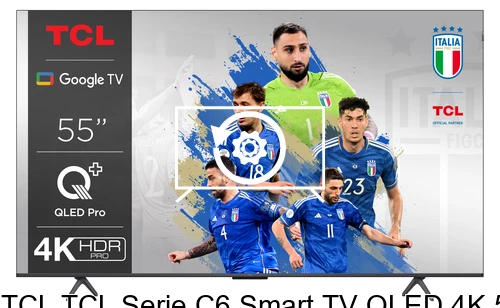 Reset TCL TCL Serie C6 Smart TV QLED 4K 55" 55C655, audio Onkyo con subwoofer, Dolby Vision - Atmos, Google TV