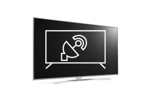 Search for channels on LG 75" Super UHD TV