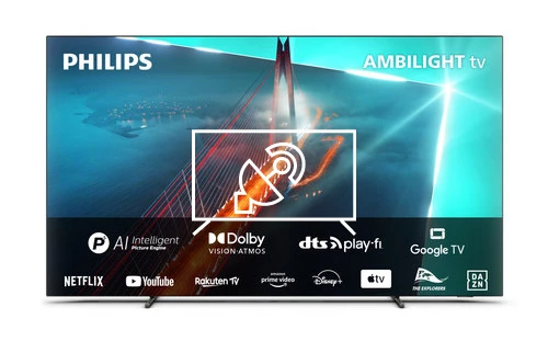 Search for channels on Philips OLED 48OLED708 4K Ambilight TV