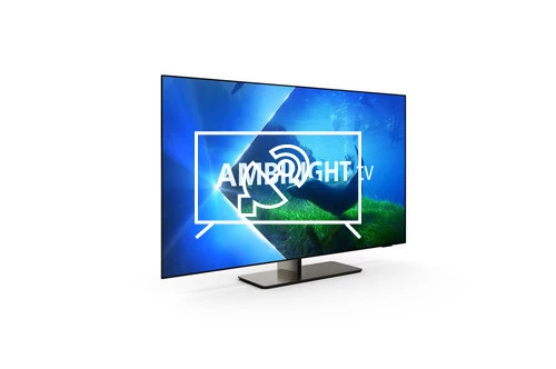 Search for channels on Philips OLED 48OLED818 4K Ambilight TV