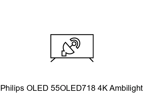Search for channels on Philips OLED 55OLED718 4K Ambilight TV