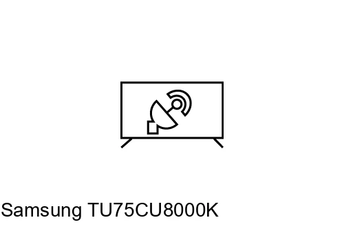 Search for channels on Samsung TU75CU8000K