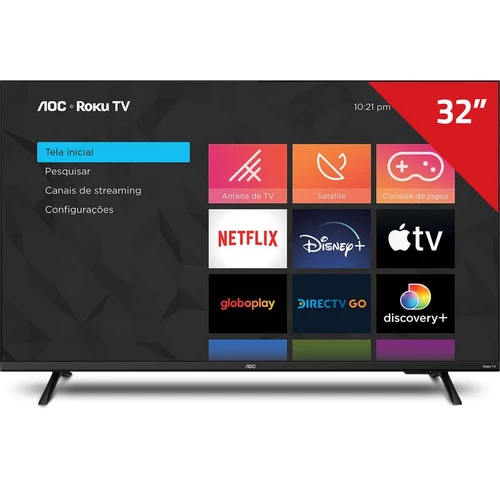AOC 32S5135/78G TV 81.3 cm (32") HD Smart TV Wi-Fi Black 0