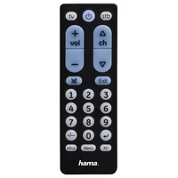 Hama | Mando TV universal, para controlar hasta 2 dispositivos, color negro Hama | Mando TV universal, para controlar hasta 2 dispositivos, color negro