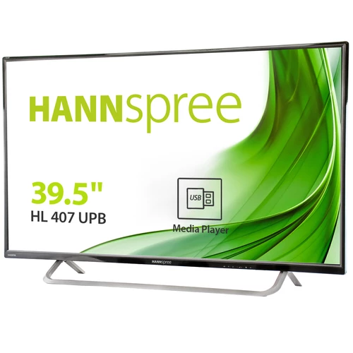 Hannspree HL407UPB Signage Display 100.3 cm (39.5") VA 260 cd/m² Full HD Black Built-in processor 0