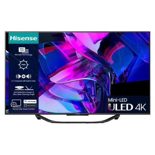 Hisense 55U7KQ 2,54 m (100") 4K Ultra HD Smart TV Wifi Noir 0
