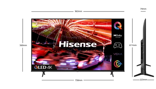 Hisense 43E7HQTUK TV 109.2 cm (43") 4K Ultra HD Smart TV Wi-Fi Black 15