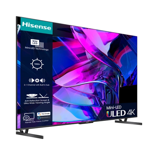 Hisense 75U7KQTUK TV 190.5 cm (75") 4K Ultra HD Smart TV Wi-Fi Grey 1